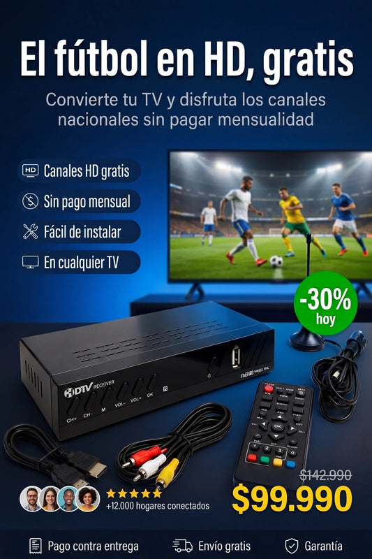Decodificador TDT HD — Receptor de TV Digital (DVB-T2)